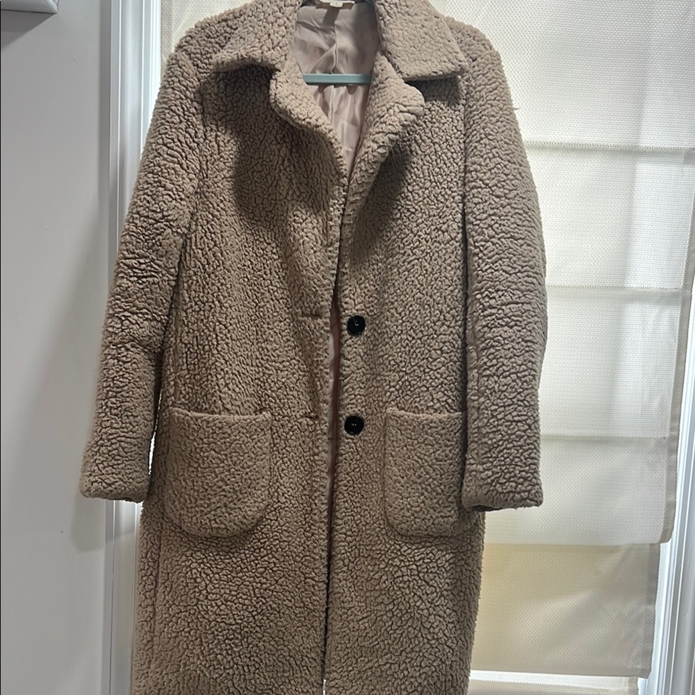 Cozy Beige Teddy Coat